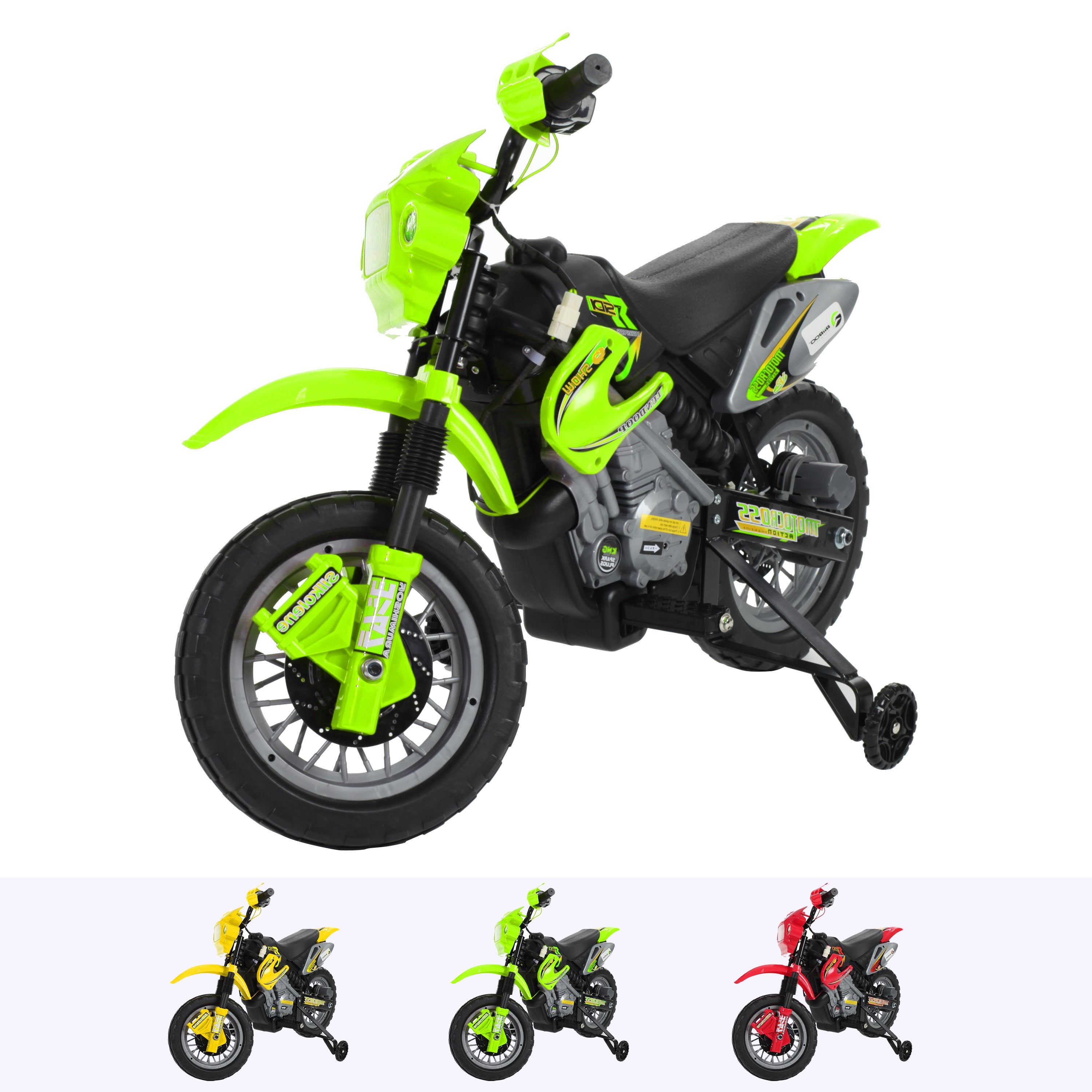 RiiRoo RiiRoo MXross MotorCross Motorbike - 6V Green